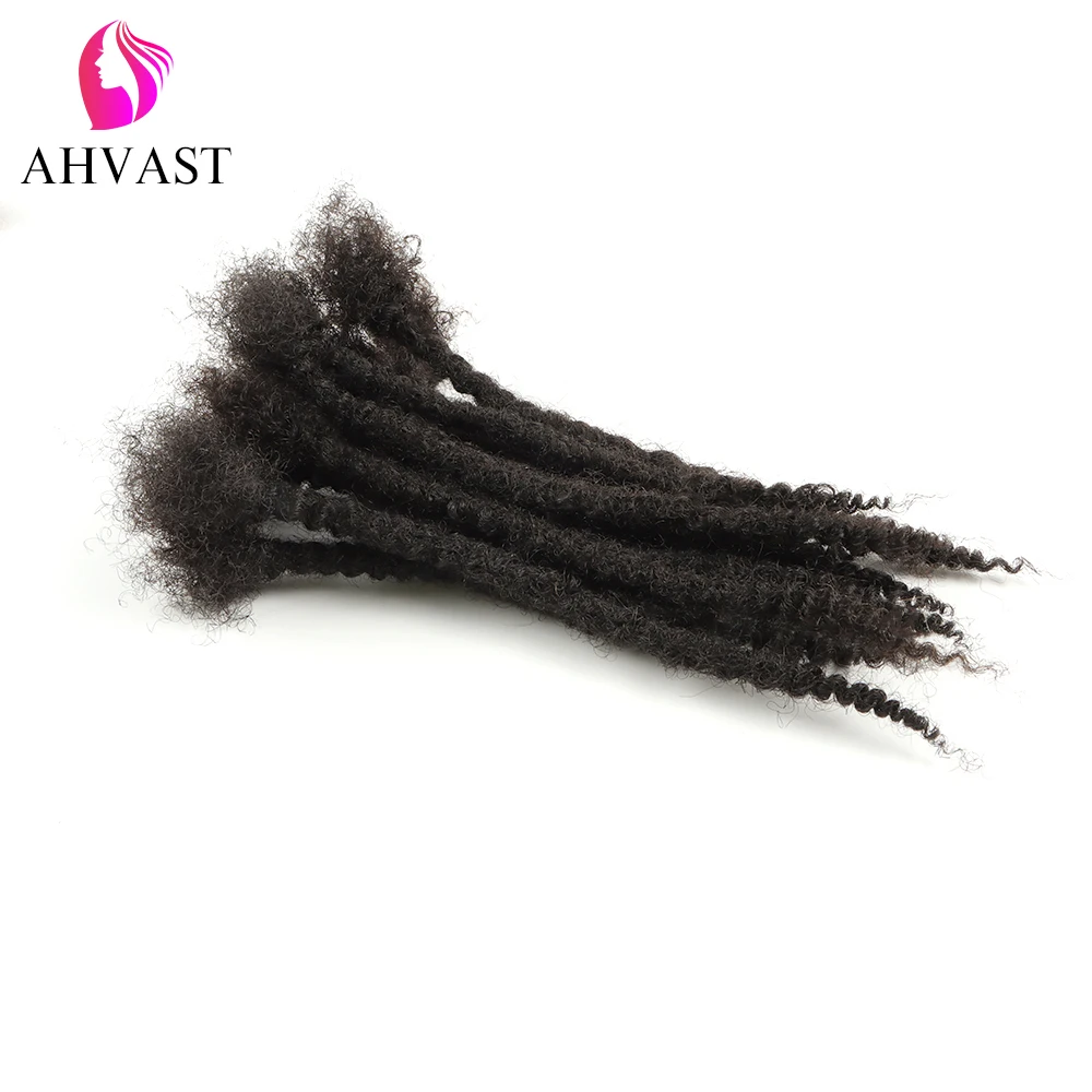 AHVAST new design loc coils extensions 100% human hair loose end loc extension with curly tips textured locs