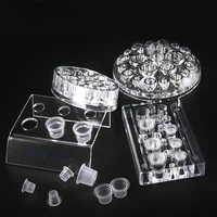 4 types acrylic tattoo ink cup stand holder permanent makeup microblading pigment storage caps tattoo gun rack container supply