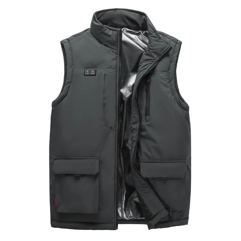 

Polyester Fiber Warm Heating Vest Safe Winter Warm Electric Heated Vest Multi-zone Exotherm Windproof Fabric Usb Charging