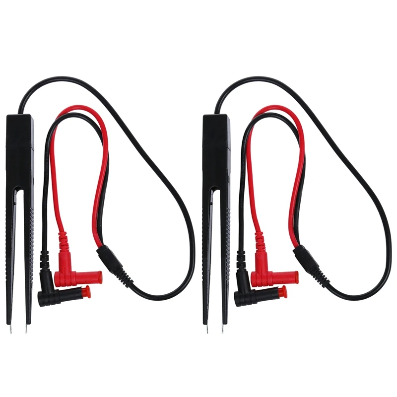 

New 2X SMD Chip Test Clip Meter Lead Probe Multimeter Tweezer Capacitor Resistance