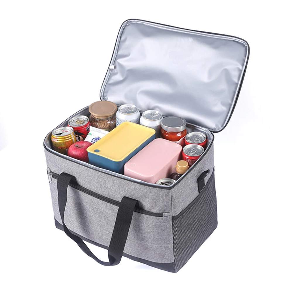 

Portable Thermal Insulated Cooler Box Waterproof Picnic Bag Large Outdoor Lunch Bento Bags Trips BBQ Meal Drink Zip Pack Picnic