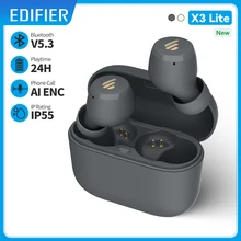 EDIFIER X3 X3 X3 Lite TWS 무선 블루투스 이어폰, 블루투스 5.3 음성 어시스턴트, 터치 컨트롤, 최대 24 시간 재생, EQ 사전 설정