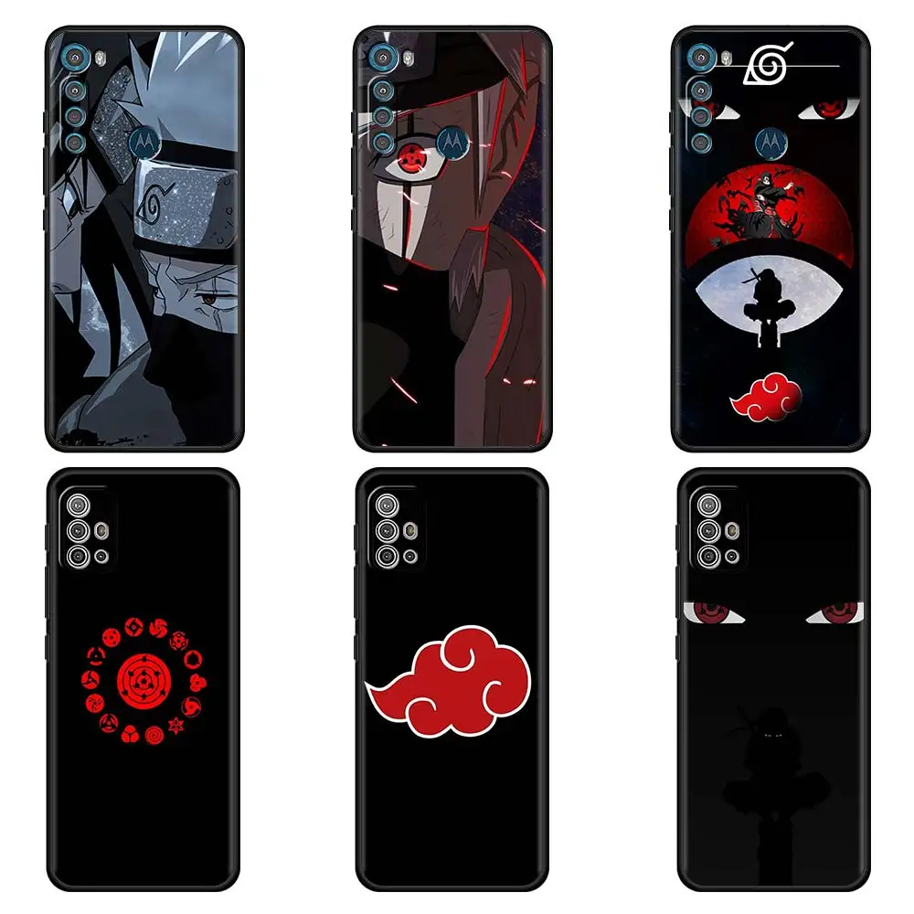 

Kakashi Sasuke Naruto Black Case for Motorola Moto G30 One Fusion G9 Plus G8 Power Lite SmartPhone Housing G60 G50 Edge 20 Cover