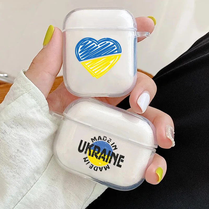 

Ukraine Flag Pattern Silicone Soft Case for Airpods 2 1 Earphone Cases for Airpod Pro 3 Clear Protective Covers Phone Accessorie