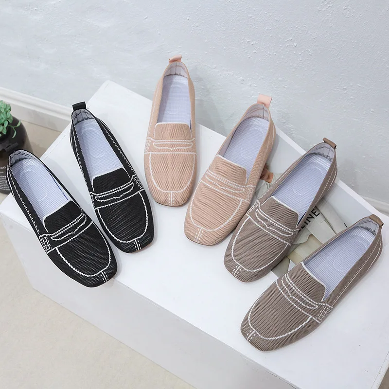 

New Slip-on Loafers Women Shoes Ballet Flats Woman Shoes Ladies Soft Bottom Boat Shoes Large Size 42 Fashion Sneakers Casual