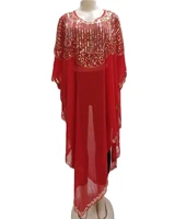 new style african womens clothing dashiki abaya fashion sequins loose dress free size one piece