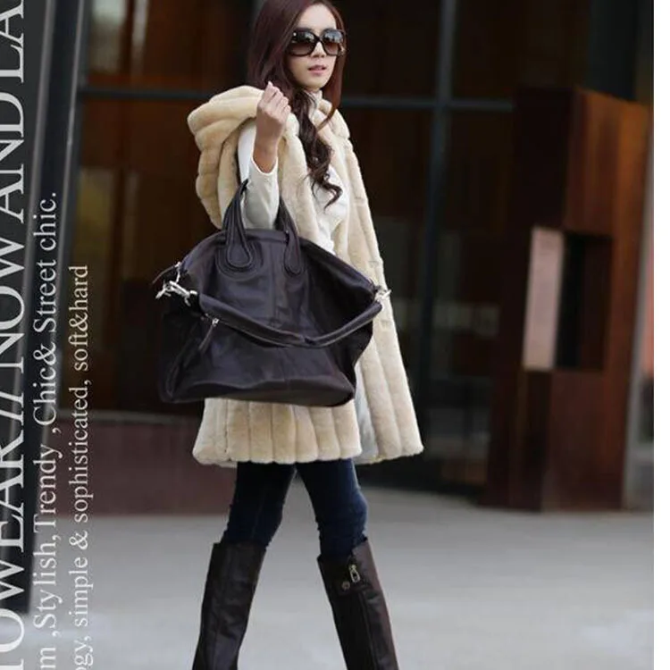 Fur women's Korean version of fur vest mid-length autumn and winter new rabbit fur warm fur coat enlarge