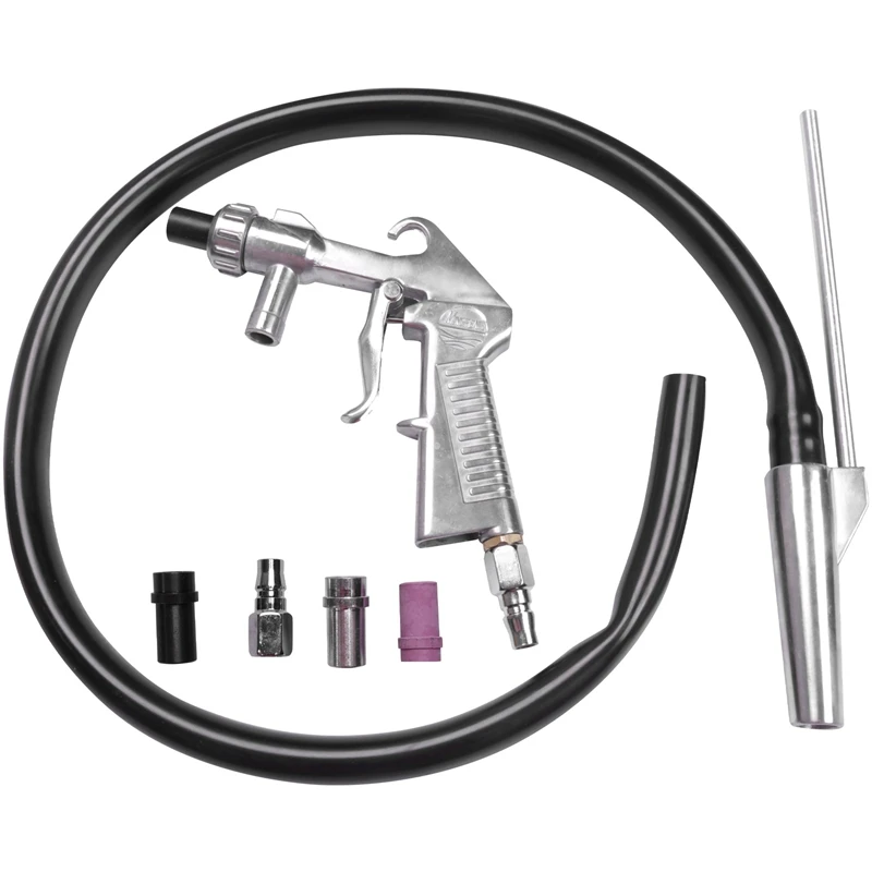 

Air Sandblaster Sandblasting Blast Gun+Nozzles+Connector+Tube Derusting Tool Kit