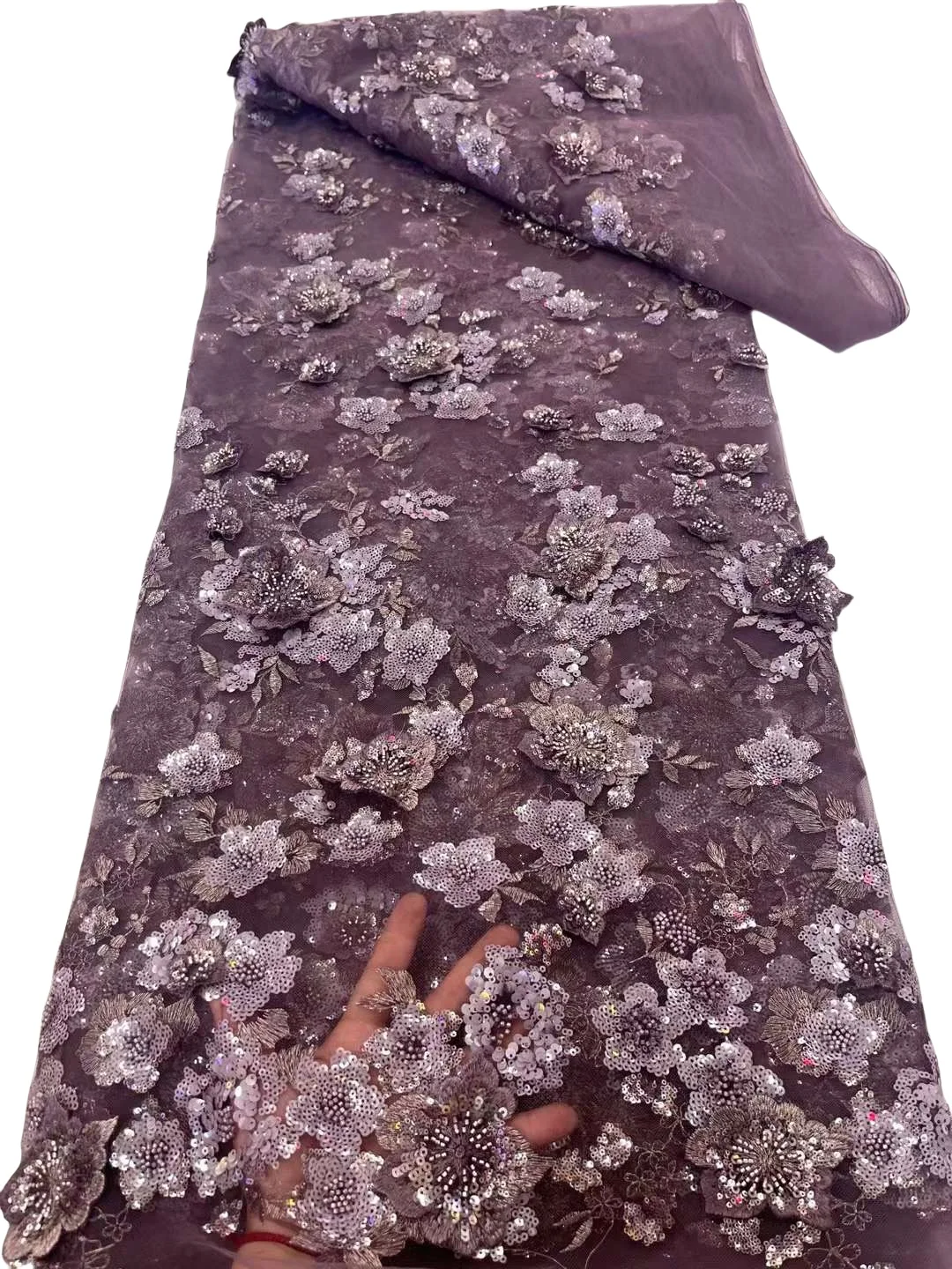 5 ярдов 2024 новейшая элегантная нежная ткань лучшего качества с камнями для