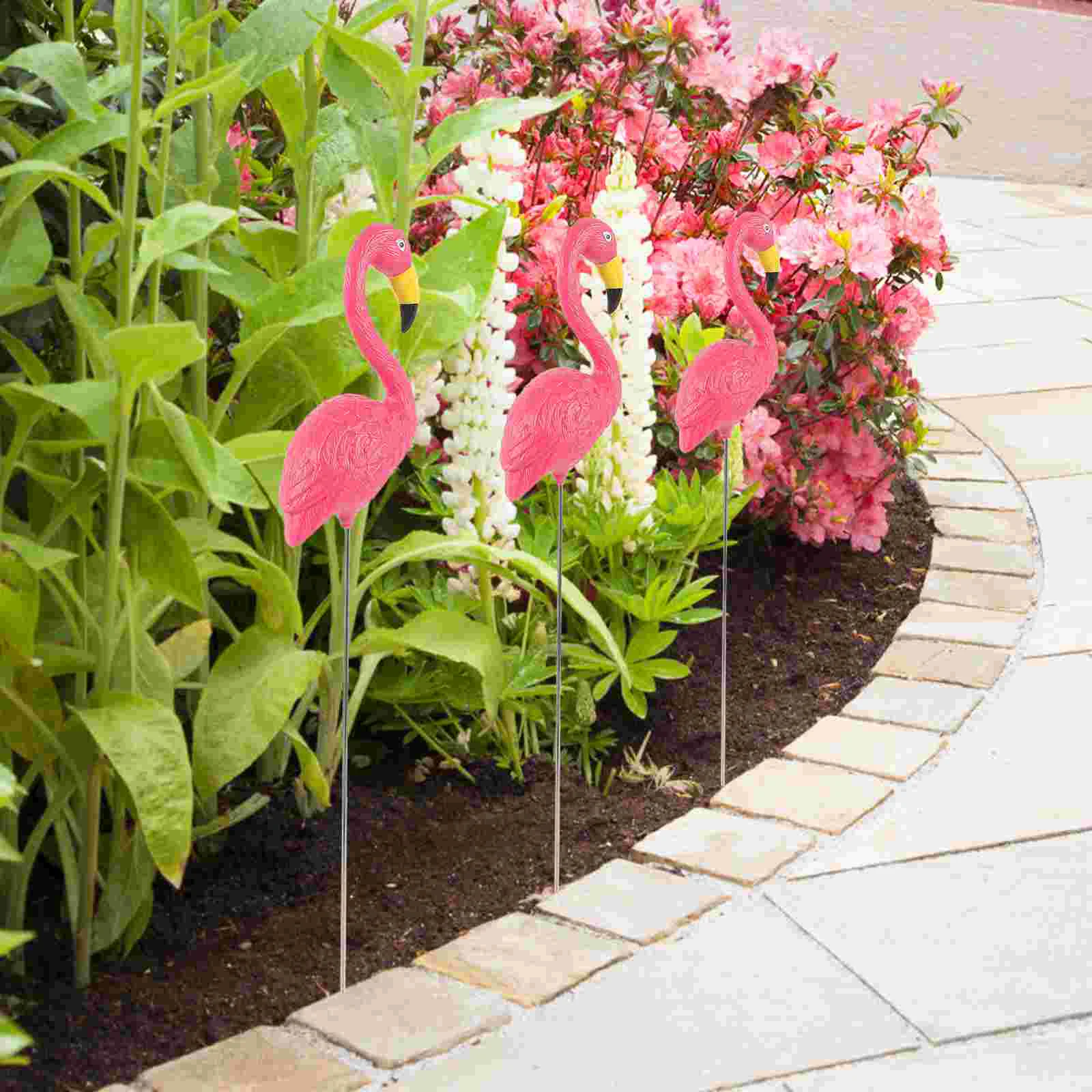 

Simulation Flamingo Resin Window Decoration Lawn Flamingos Summer Ornamentss Miniature Plastic Garden Yard Statue
