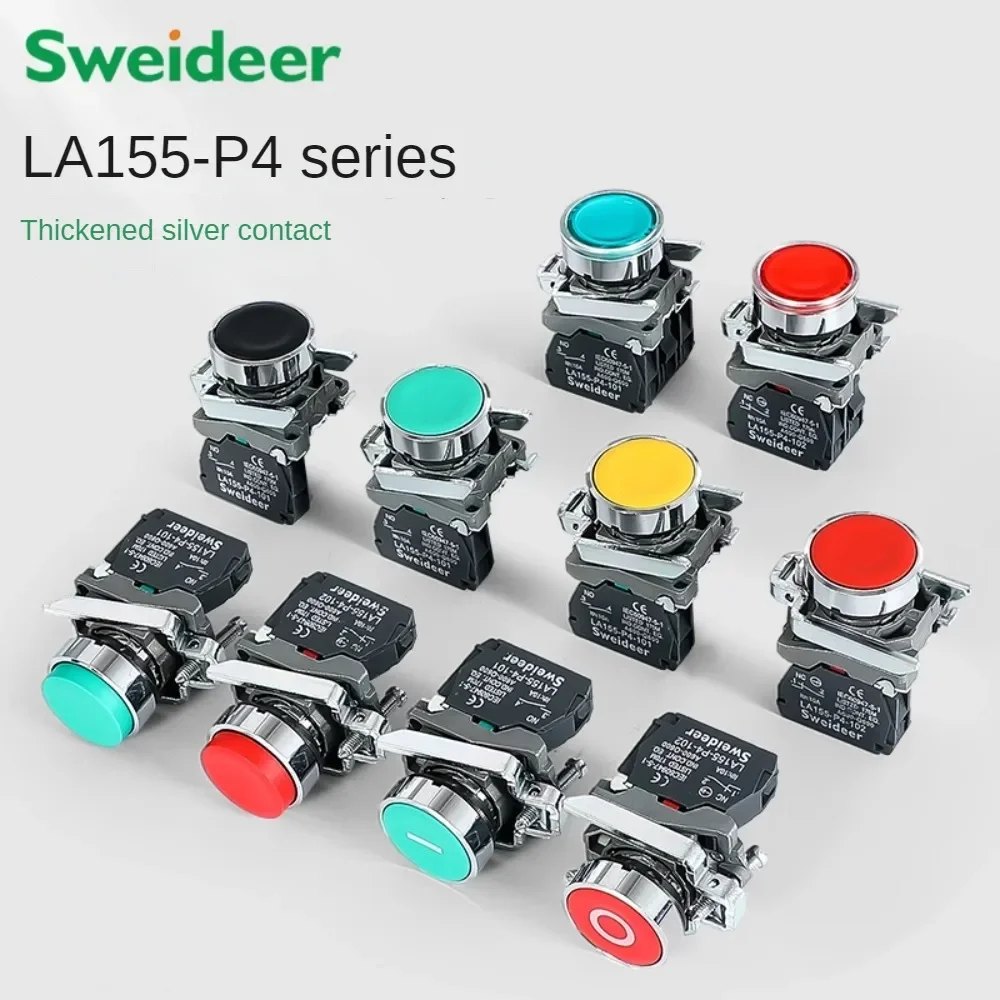 Кнопочный переключатель мгновенного автоматического сброса XB4 плоский с высокой