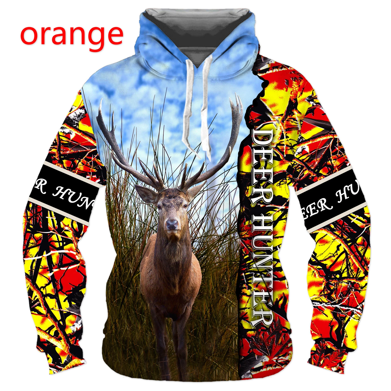 Leaf Camouflage Deer Hunting Hoodies Fashion Animal 3D Printed Mens Sweatshirt Unisex Pullover Casual Shirt