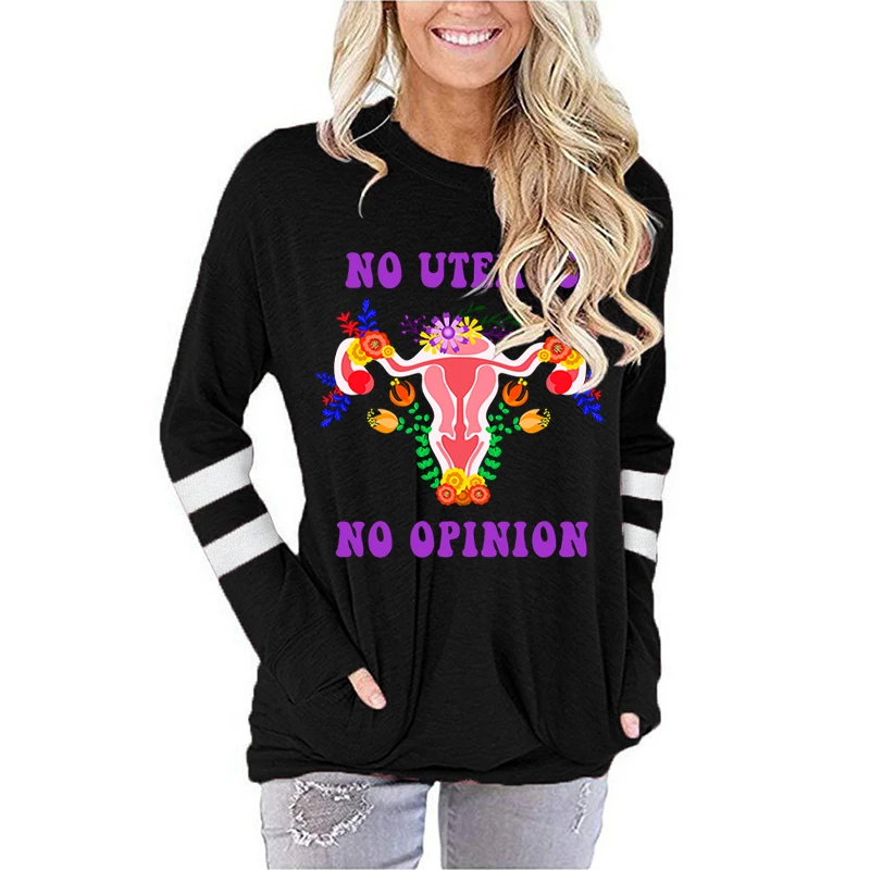 

No Uterus No Opinion Print Shirts Women Vintage T-shirts Fashion Casual Harajuku Feminism Tshirts Y2k Tops Streetwear