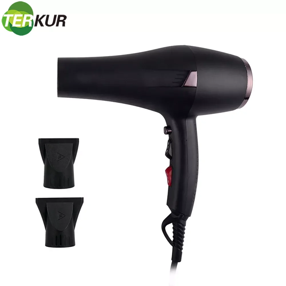 

Professional Hair Dryer Hot and Cold Wind Blower 2400W Powerful Blowdryer Compact Multifunction Speed 3 Heating Adj Nozzles