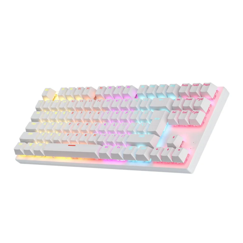 

Игровая Проводная Механическая клавиатура Teclado с синим переключателем и RGB подсветкой для ПК и ноутбука, 87 клавиш