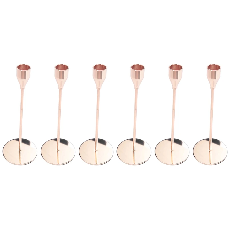 

18Pcs/Set Chinese Style Metal Candle Holders Simple Golden Wedding Decoration Bar Party Living Room