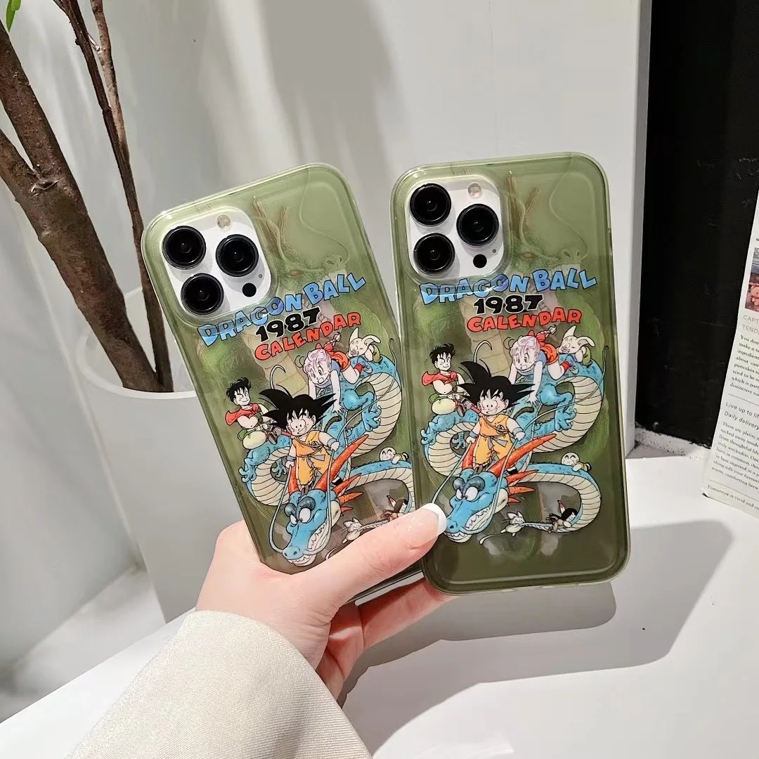 

Dragons Balls Gokus Sheer Gloss Phone Cases For iPhone 14 13 12 11 Pro Max XR XS MAX 8 X 7 Back Cover
