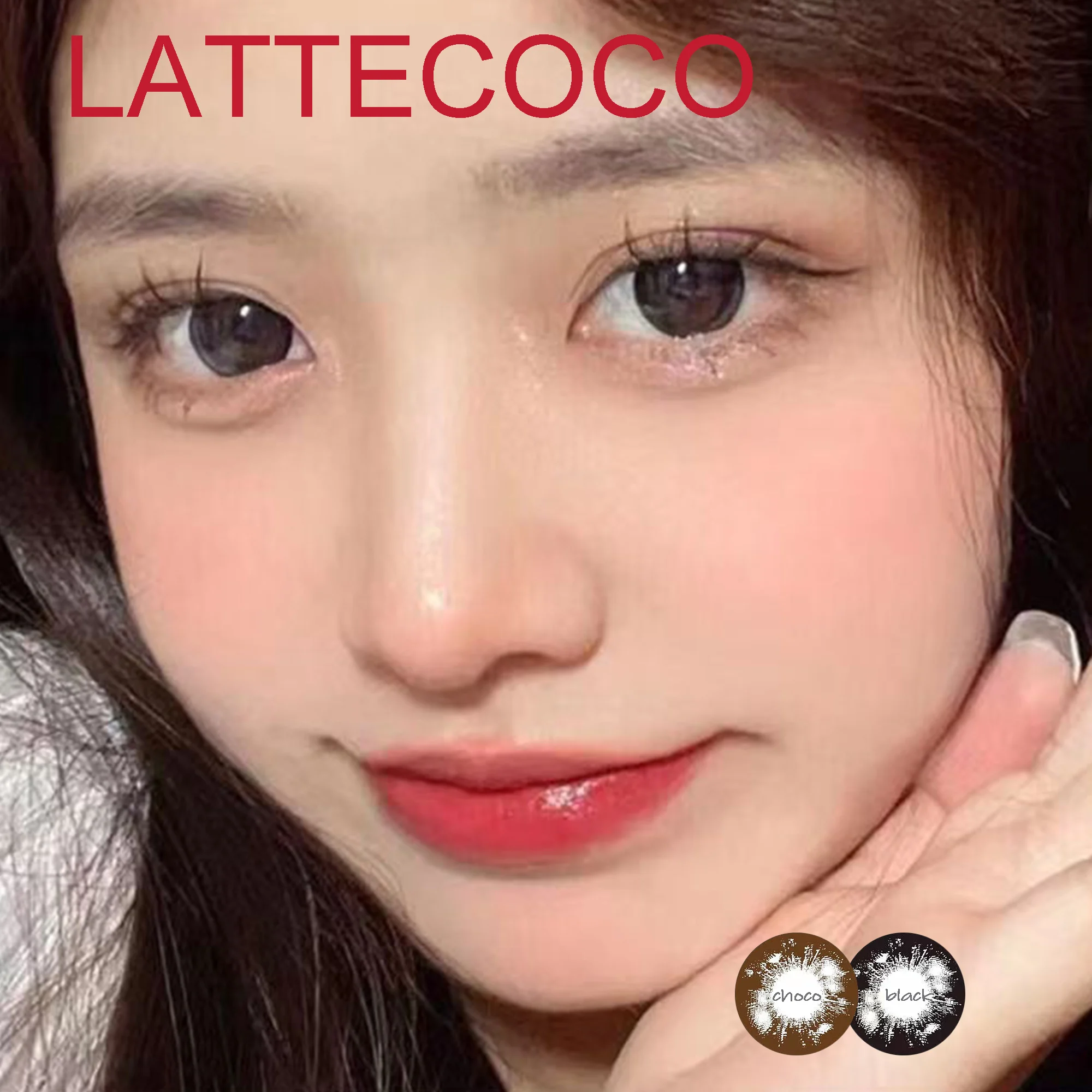 

14.50mm Black Soft Contacts Lenses with Power for Eye Colors Dolly Eyewear Accessories линзы для глаз цветные Lattecoco Choco