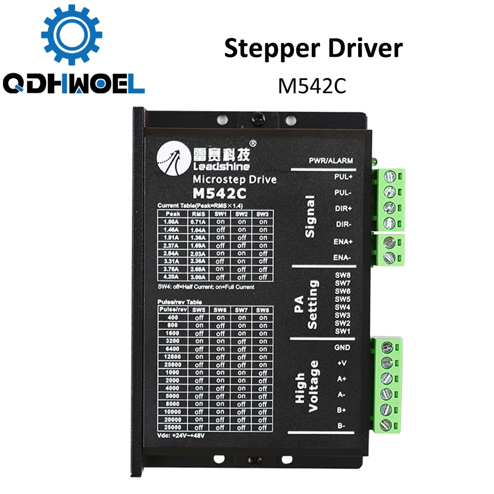 

QDHWOEL Leadshine 2 Phase Stepper Driver M542C 20-50 VAC 1.0-4.2A