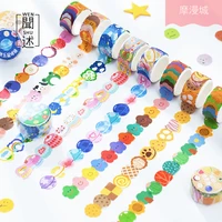 100 pcsroll cartoon color washi masking tape diy scrapbooking lace tape sticker office supplies stationery