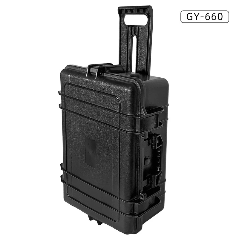 Large Instrument Packing Box Plastic Toy Storage Case Toolbox Sealing Suitcase Trolley With Wheels and Pre-cut Foam