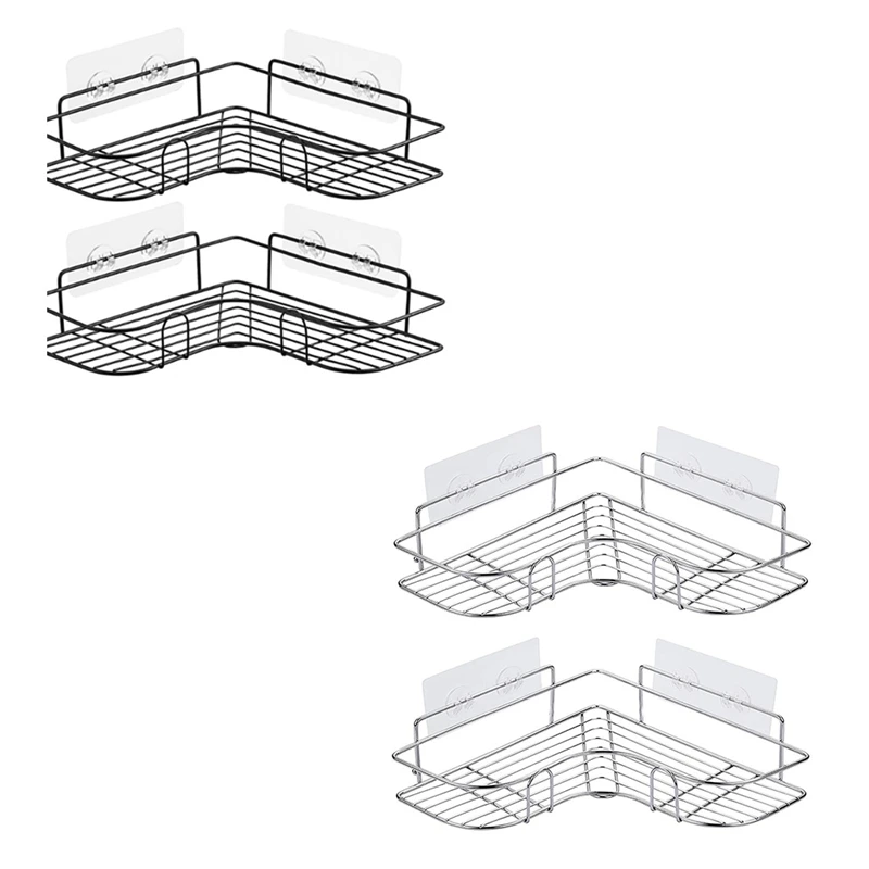 

2 шт., плотные угловые полки для ванной и кухни