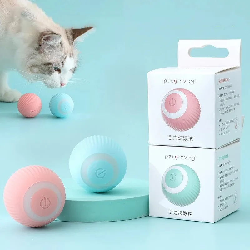 Smart Cat Toys Automatic Rolling Ball Electric Cat Toys Interactive For Cats Training Self-moving Kitten Toys Pet Accessories