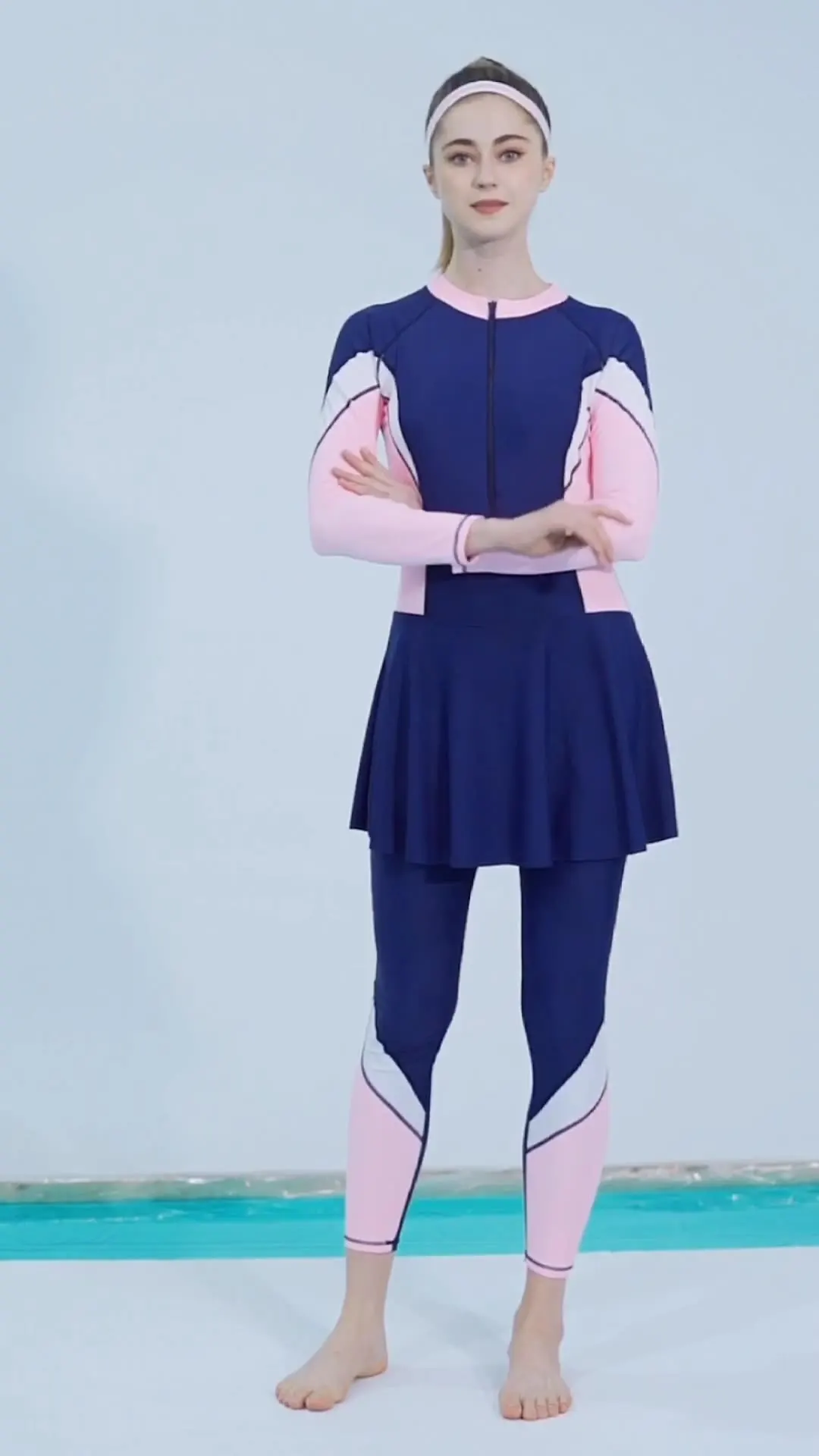 2022 спортивный Мусульманский купальник цельный исламский купальный костюм