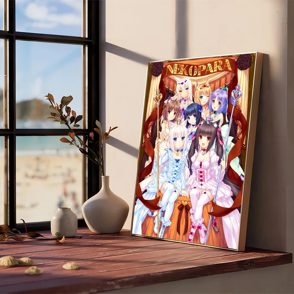 Nekopara Neko Para Chocola Vanilla аниме хорошее качество принты и постеры водостойкая бумажная