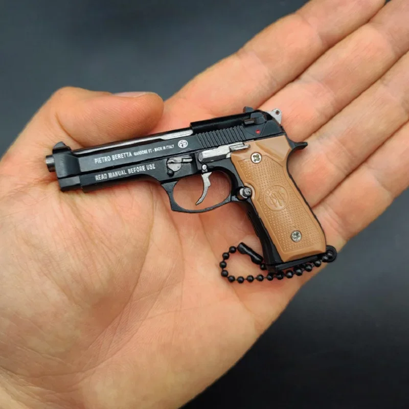 Миниатюрный металлический брелок-пистолет Beretta 92F