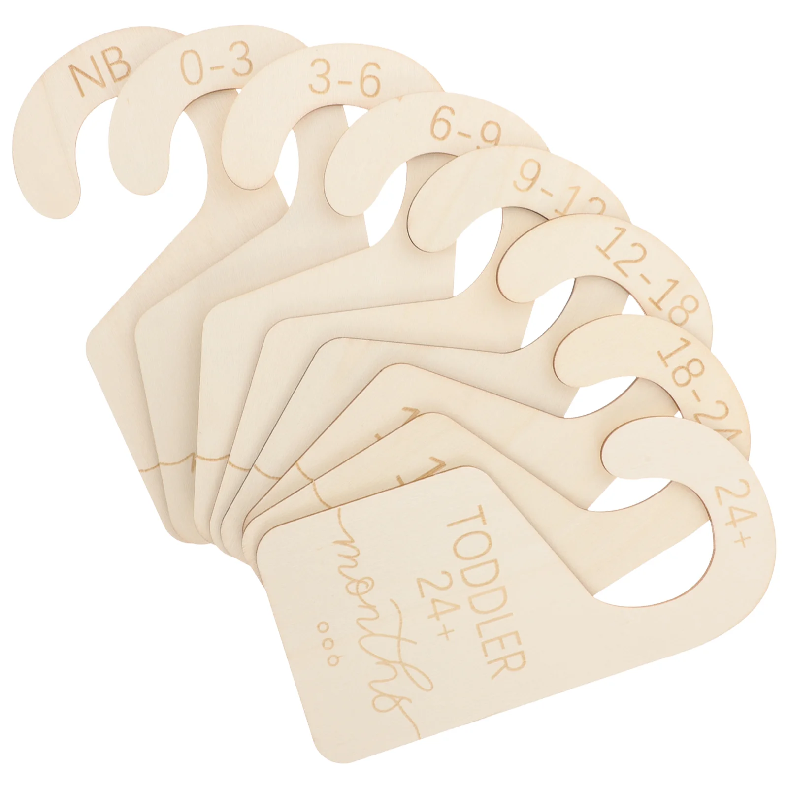 

8 Pcs Toddler Clothes Dividers Closet Baby Infant Wardrobe Size Holder Single Sided Organizers