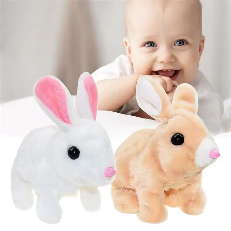 

Electric Plush Rabbit Stuffed Bunny Interactive Soft Bunny Toy Mumble Walking Baby Educational Toy For Kids Birthday Gifts #20