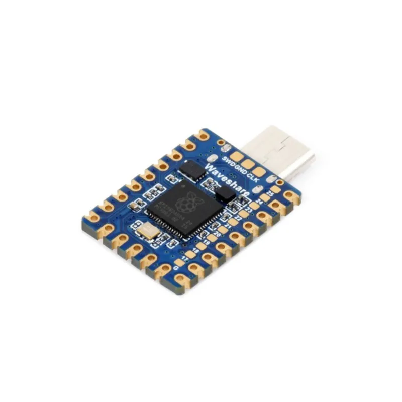 Фото Мини-плата Waveshare RP2350-Zero-CM, двухъядерный двухархитектурный микроконтроллер, разъем Type-C (папа), гребенчатый модуль, 12 машин состояния PIO №4