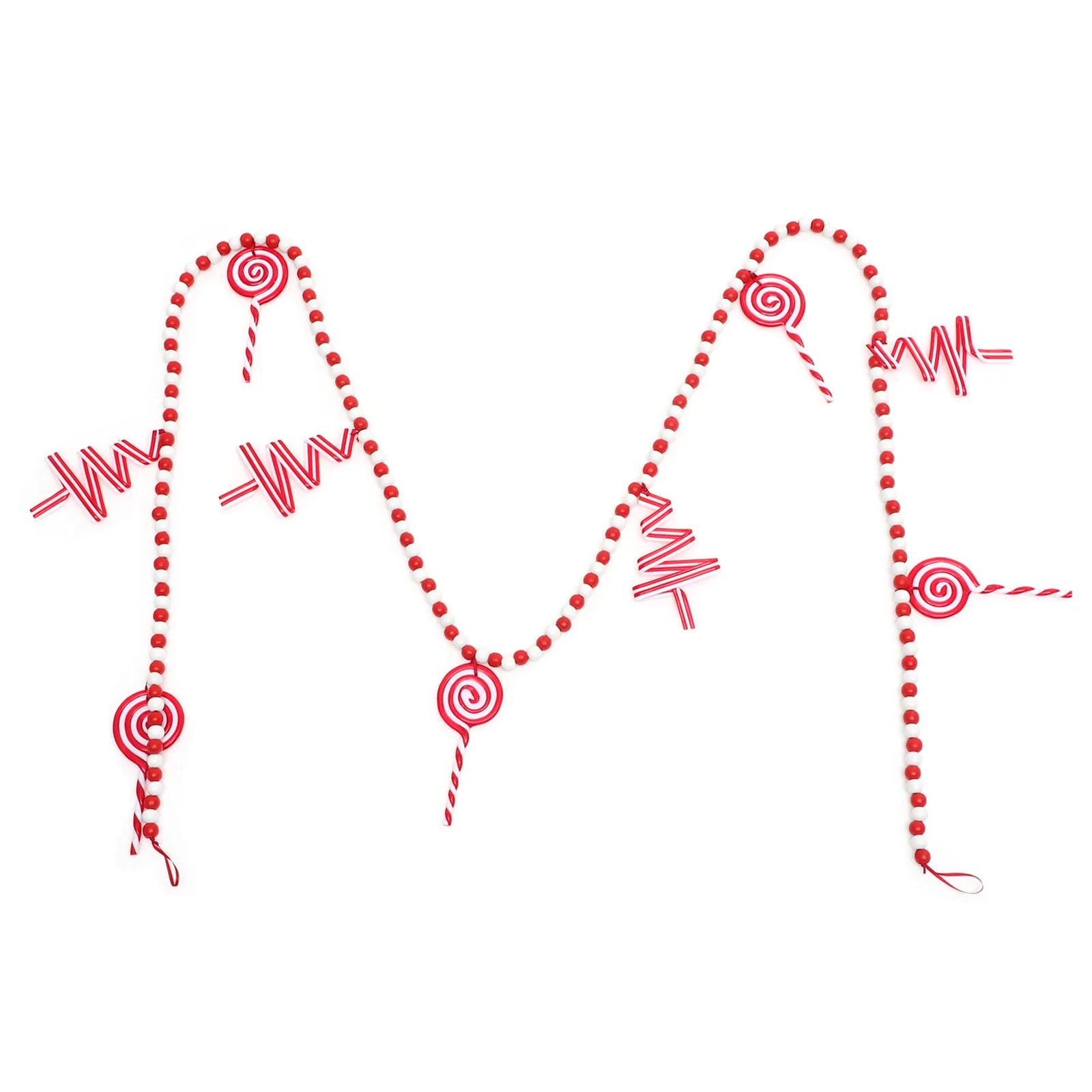 

Garland Christmas Candyhanging Tree Ornament Party Bead Peppermint Beads String Decor Beaded Pendant Decoration Wood