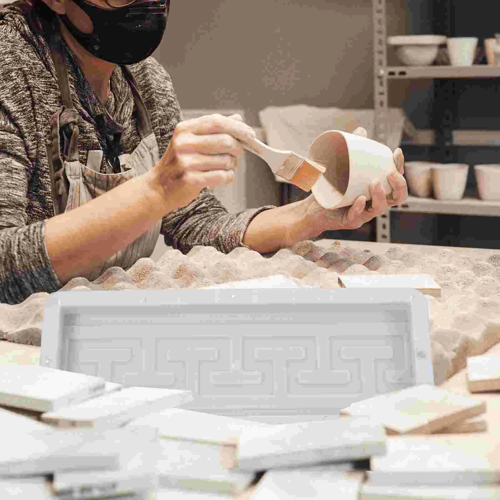 

DIY Pavement Mold Plastic Path Maker Concrete Die Manually Paving Path Mold