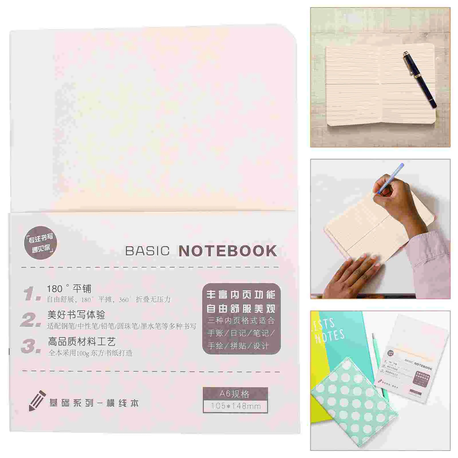 

1 Book of A6 Refill Paper Lined Planner Refills Compact Notebook Papers Replaceable Lined Papers