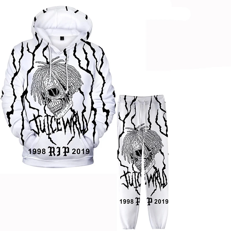 

Hot Rapper Juice Wrld 3D Print Men's Tracksuit Sets Casual Hoodie And Pants 2pcs Sets Oversized Sweatsuit Hip Hop Men Clothing