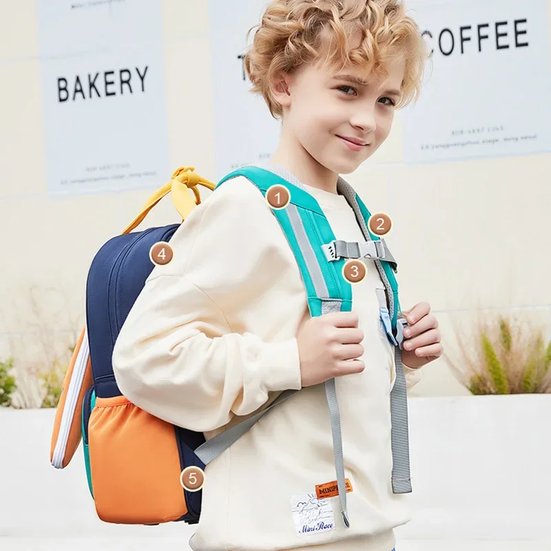 Модные сумки контрастных цветов для начальной школы девочек и мальчиков милые