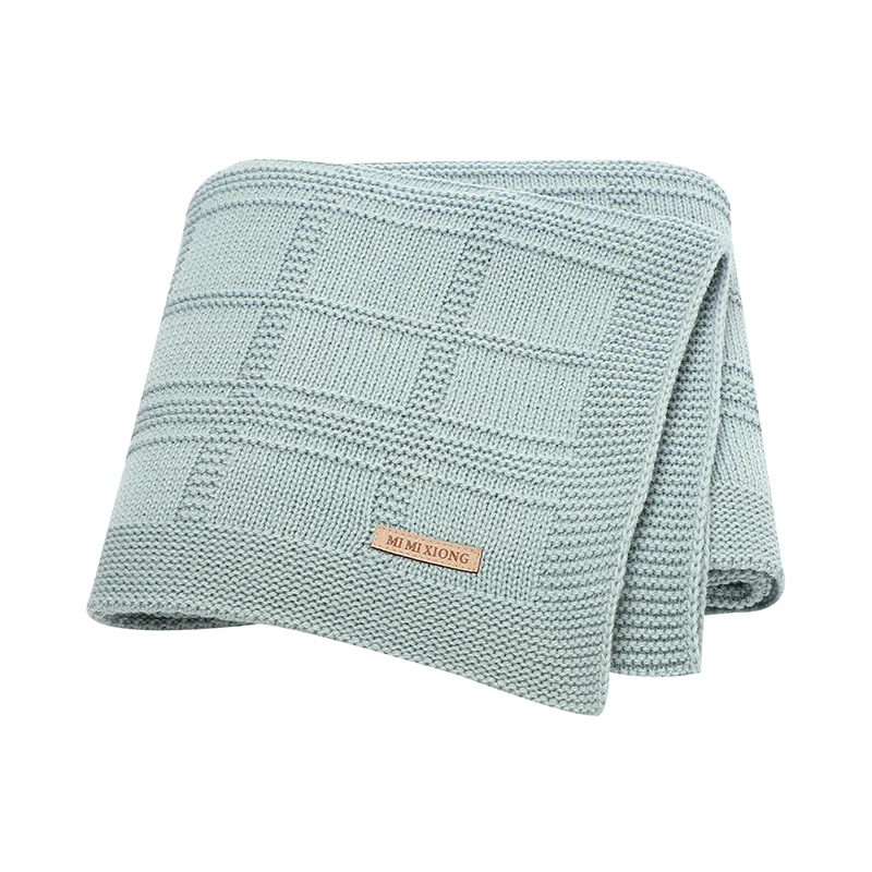

Baby Blankets Knitted Newborn Breathable Month Swaddle Wrap Sleepsack for Infant Boys Girls Stroller Bassinet Covers Mat 90*70cm