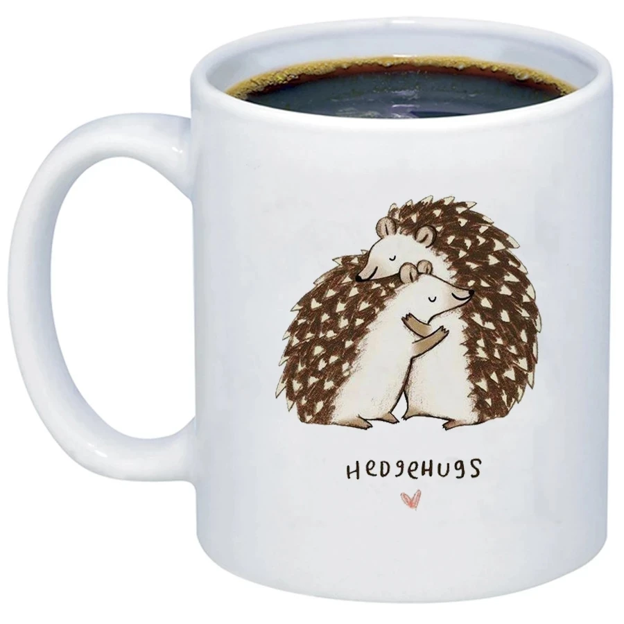 

Hedgehogs Cups Couples Coffee Mugs Boyfriend Girlfriend Husband Wife Valentine's Day Gifts Lover Cup Drinkware Teaware Mugen