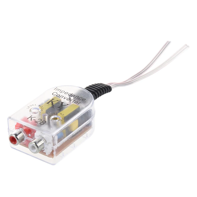 

Car High To Low Impedance Converter Speaker To RCA Line