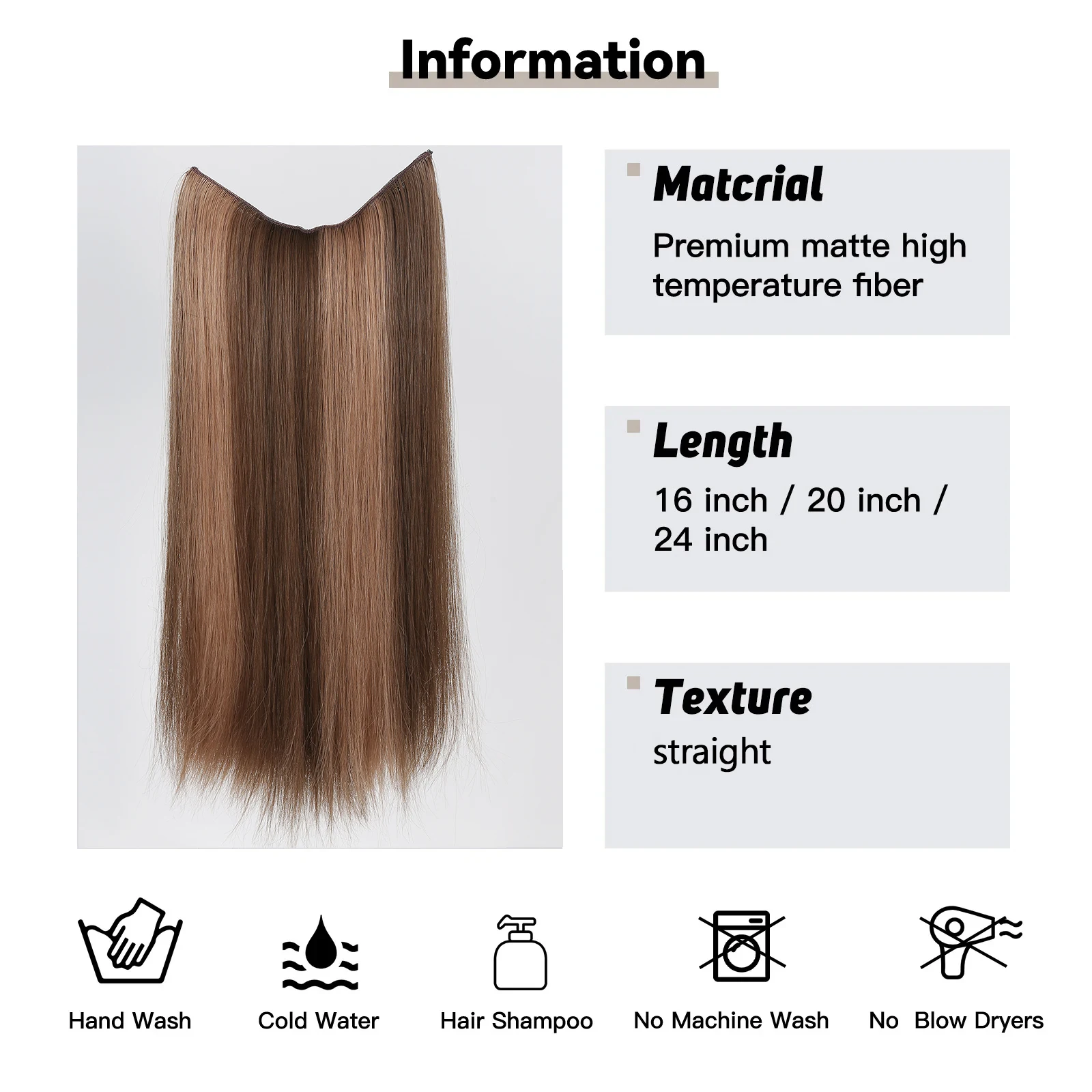 Рисунок 2 - Коричневые длинные накладные волосы для женщин