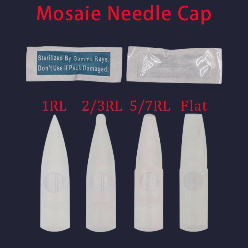 

50pcs Disposable Mosaic Needles Caps Giant Sun Tattoo Permanent Makeup Needle Tips Be Choose From 1R/3R/5R/3F/4 Tattoo Machine