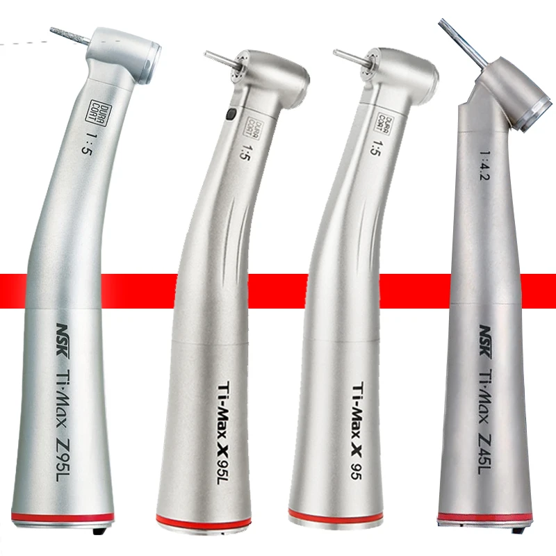 

Drdent Increasing Handpiece 1:5 Low Speed Dental LED Red Rings Contra Angle Optic Fiber Water Spray Dentist