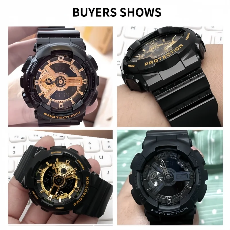 Фото Силиконовый ремешок для часов Casio G-SHOCK GA-100/110/140/200/400/700 GD-100 G-8900 GW-8900, спортивный водонепроницаемый браслет 16 мм №4