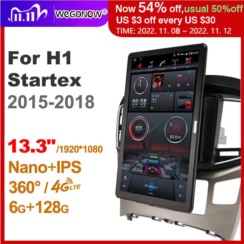

Android10.0 Ownice автомобильный радиоприемник для Hyundai H1 Startex 2015 - 2018 13,3 ''7862 512 без DVD поддержка быстрой зарядки Nano 1920*1080