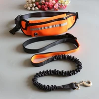retractable dog harness set for running pet accessories reflective waist bag can store mobile phone multi purpose pet supplies