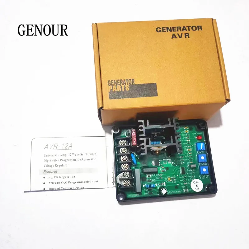 Генератор GAVR-12A Универсальный бесщеточный генератор Avr 12A стабилизатор напряжения модуль автоматического регулятора напряжения Быстрая доставка