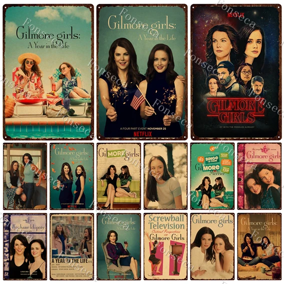 ТВ-шоу для девочек Gilmore, винтажный металлический знак, ретро кино, художественные жестяные пластины, украшение для дома, настенное искусство, живопись железом