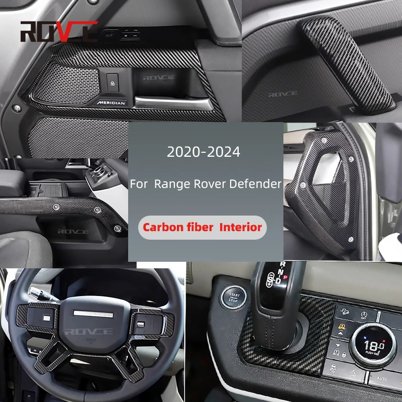 ROVCE 18 шт. для Land Rover Defender 90 110 2020-2024 подлинное углеродное волокно стильная